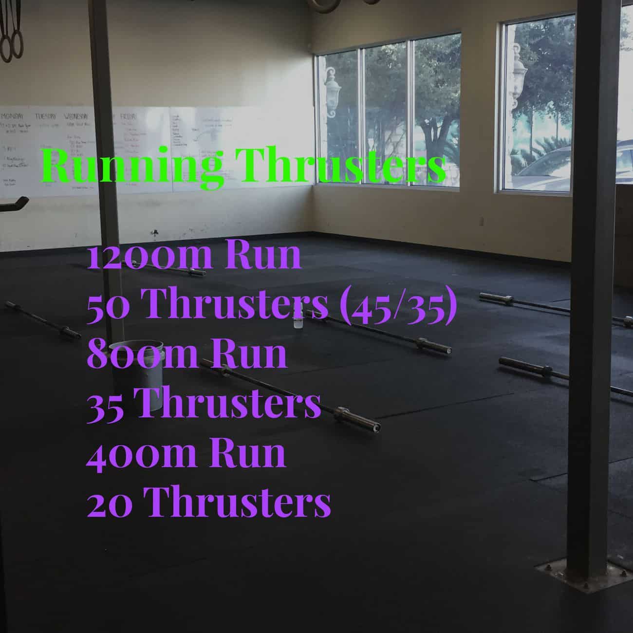 Running and Thruster WOD