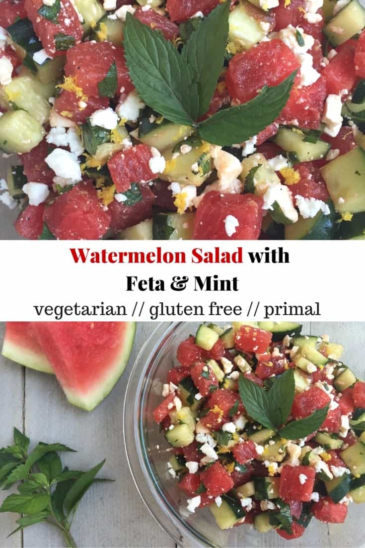 Watermelon Salad with Feta & Mint