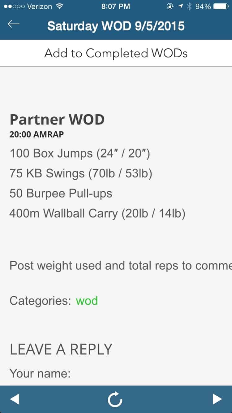 Making the Gains - 20 minute Partner WOD