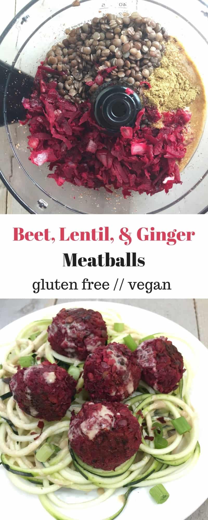 Beet, Lentil, & Ginger Meatballs
