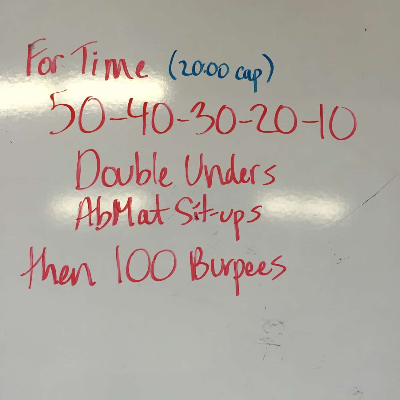 Annie plus 100 Burpees