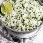 Coconut Cilantro Lime Rice Pinterest image