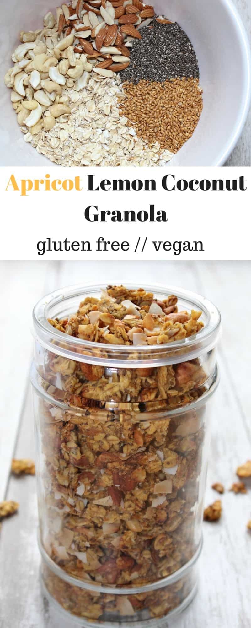 Apricot Lemon Coconut Granola