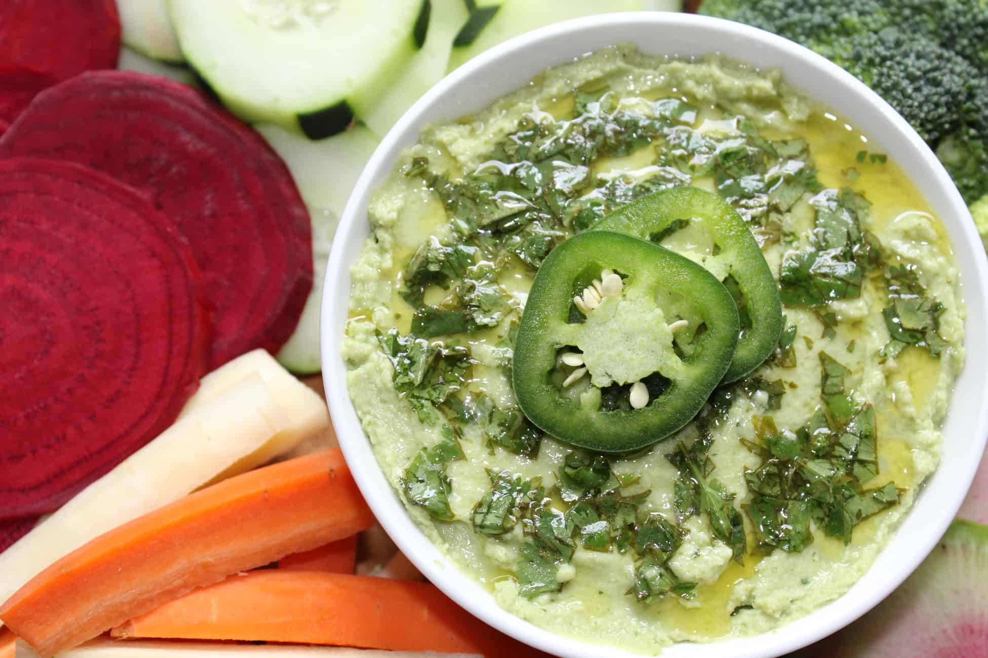 Cilantro Jalapeno Hummus