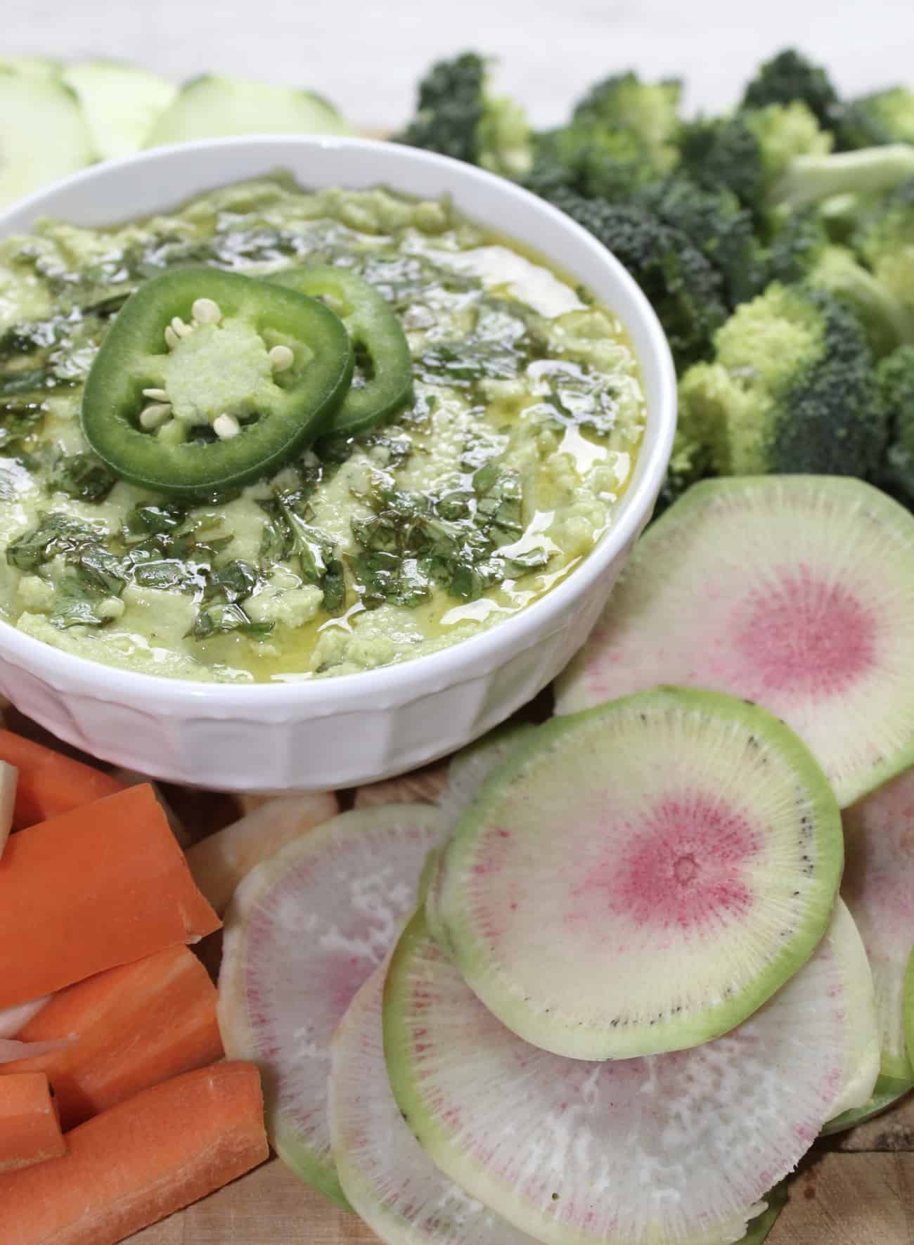 Cilantro Jalapeno Hummus