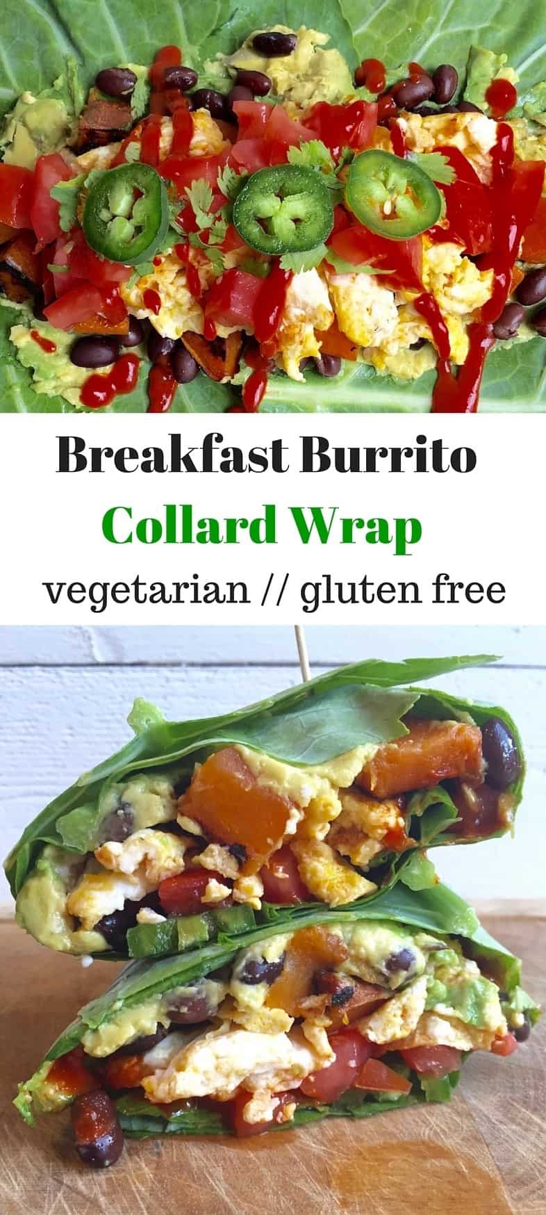 Breakfast Burrito Collard Wrap