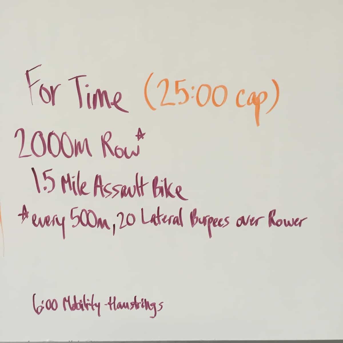 Cardio CrossFit WOD