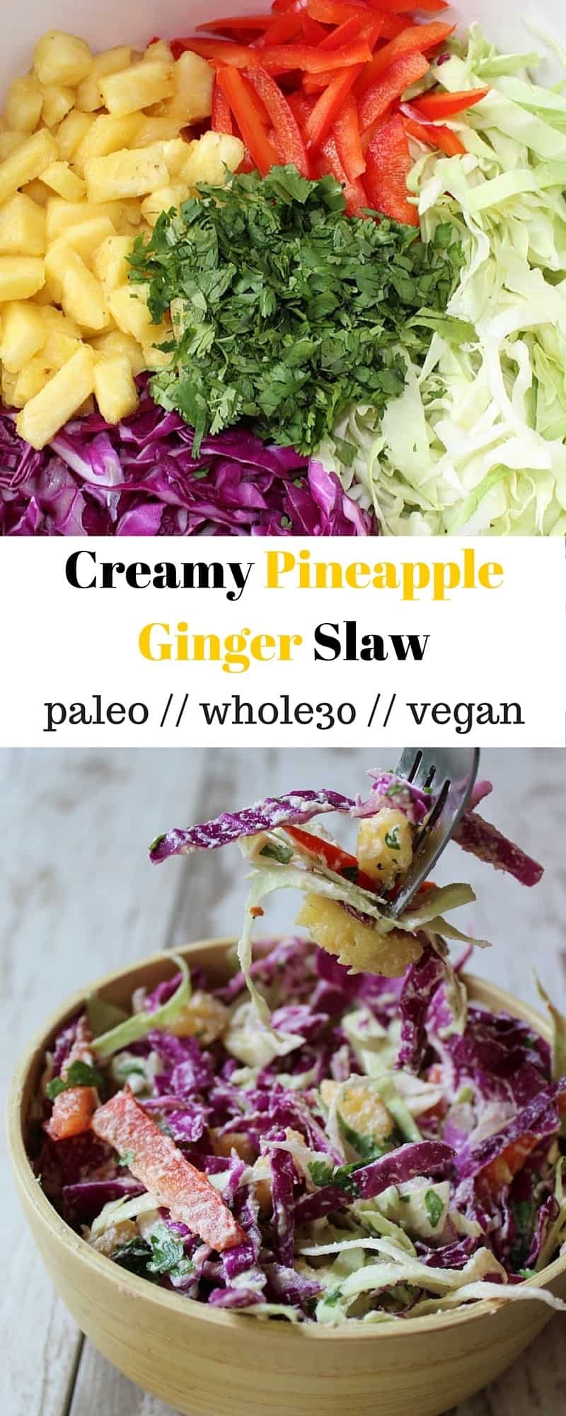 Pineapple Ginger Slaw