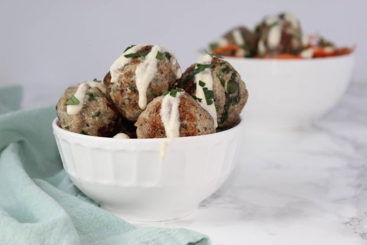 Spinach & Artichoke Chicken Meatballs