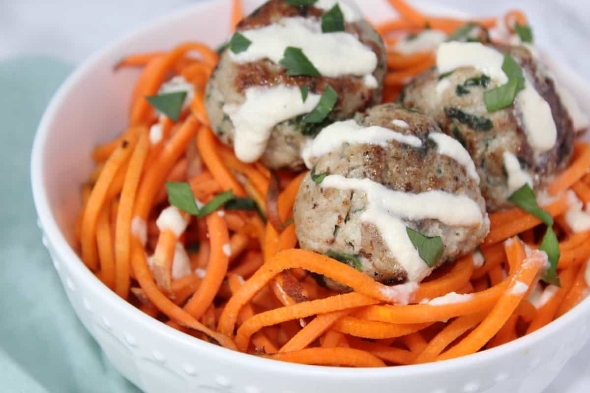 Spinach & Artichoke Chicken Meatballs