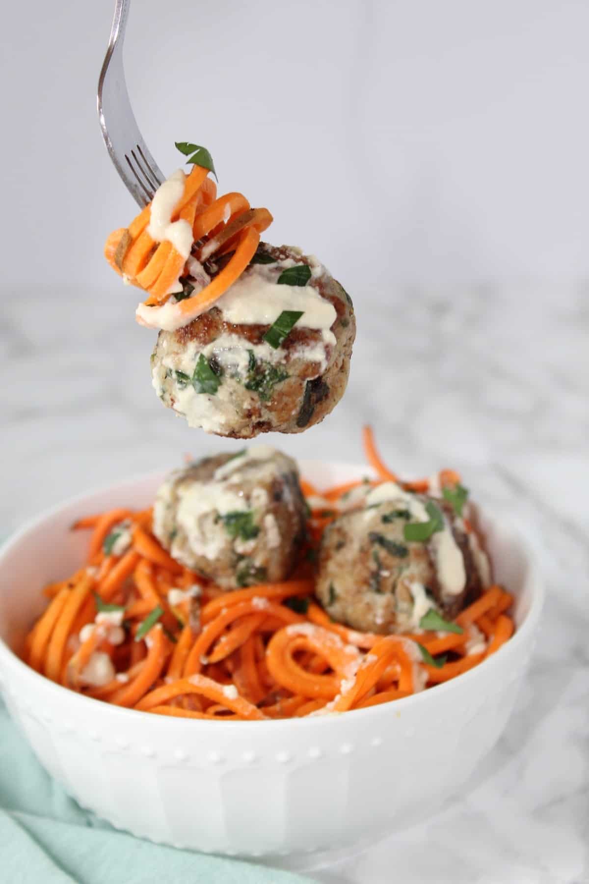 Spinach & Artichoke Chicken Meatballs