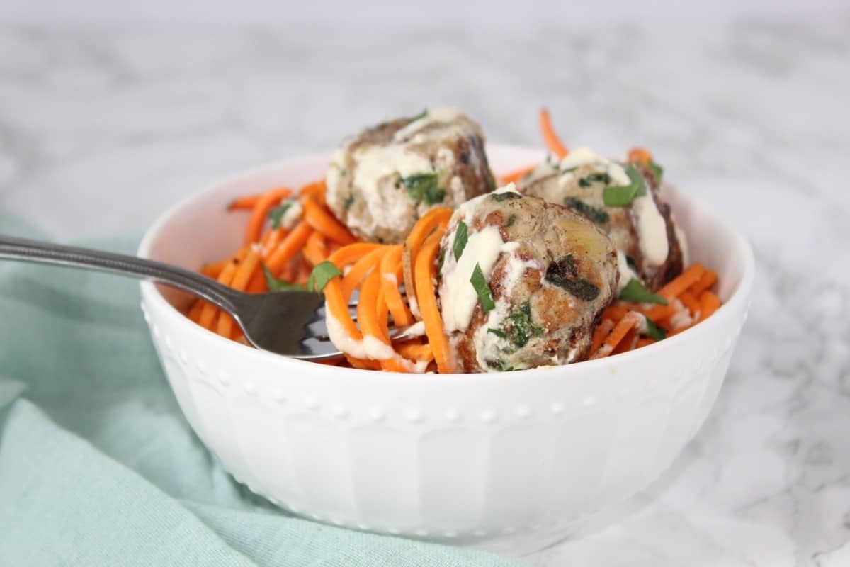 Spinach & Artichoke Chicken Meatballs