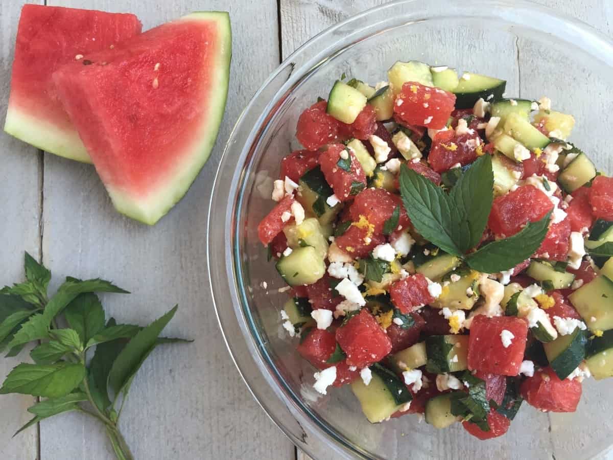 Watermelon Salad with Feta & Mint