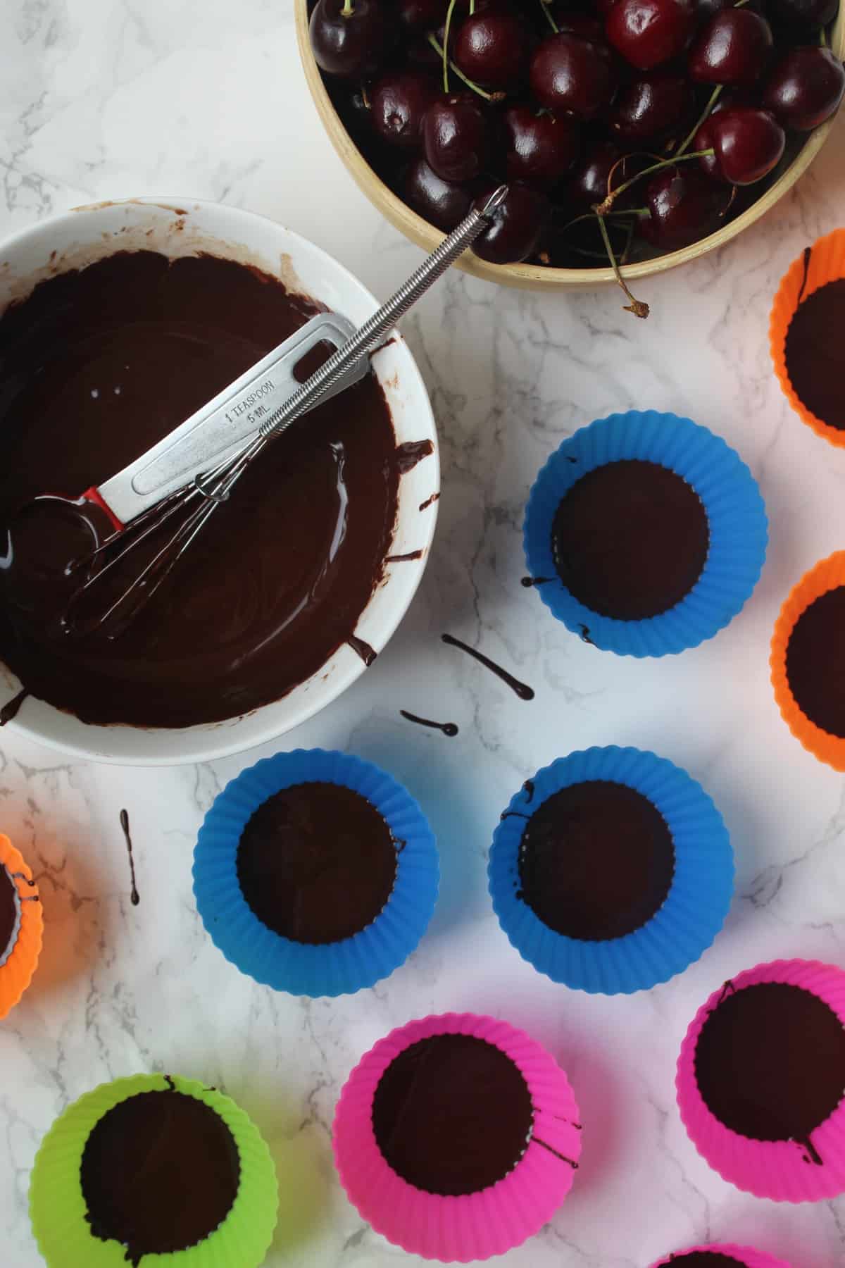 Cashew Cherry Chocolate Cups