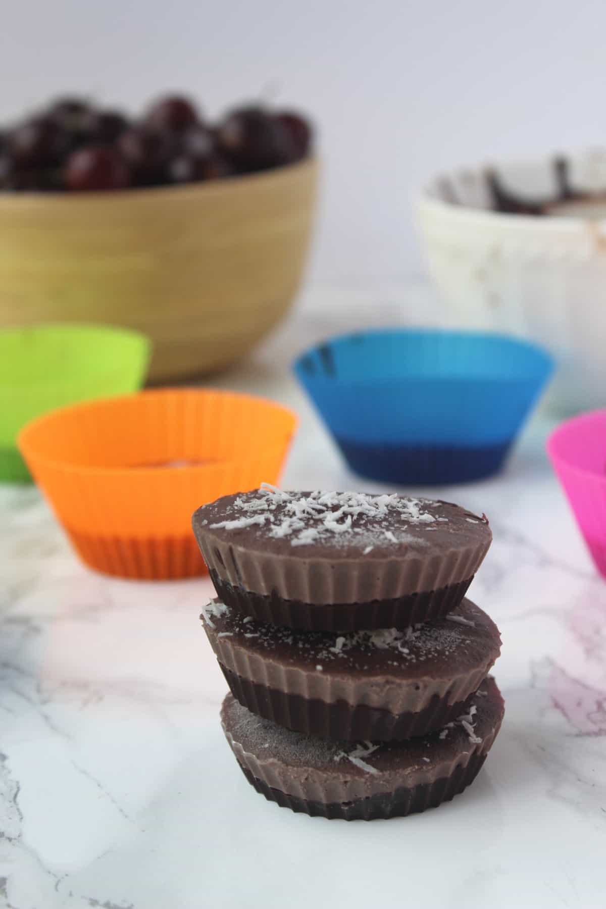 Cashew Cherry Chocolate Cups