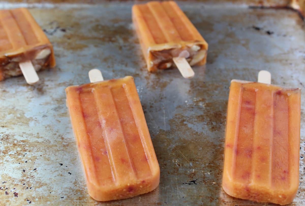 Ginger Peach Popsicles