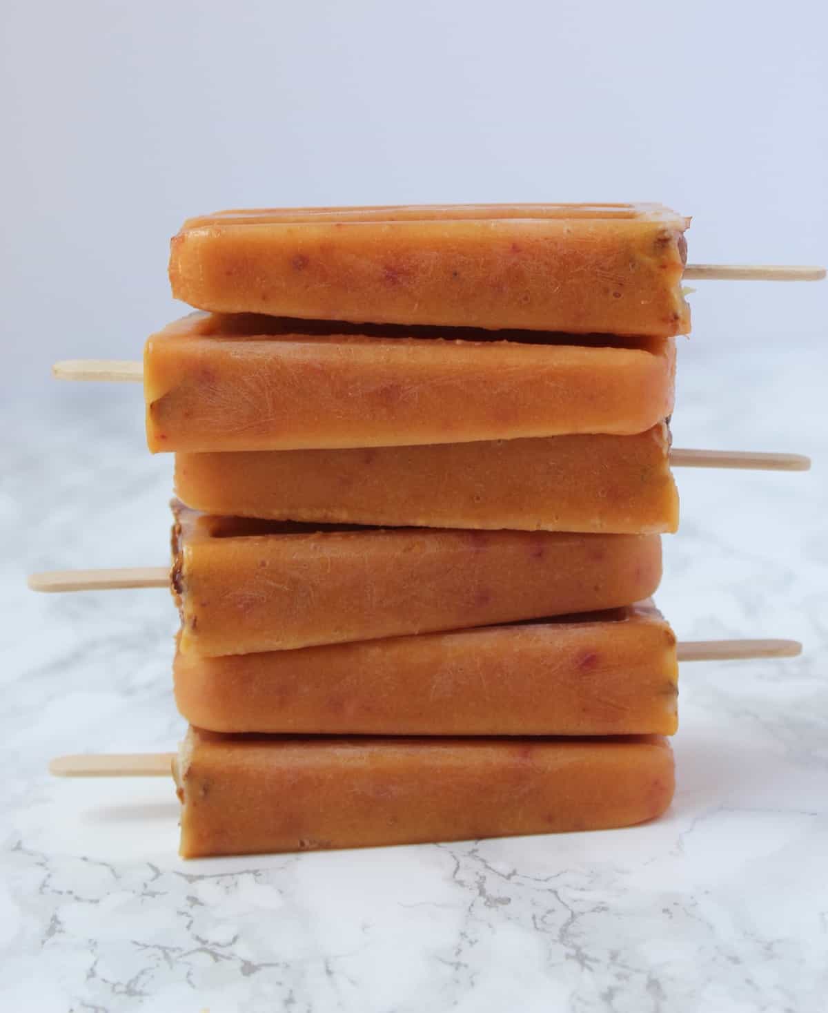 Ginger Peach Popsicles