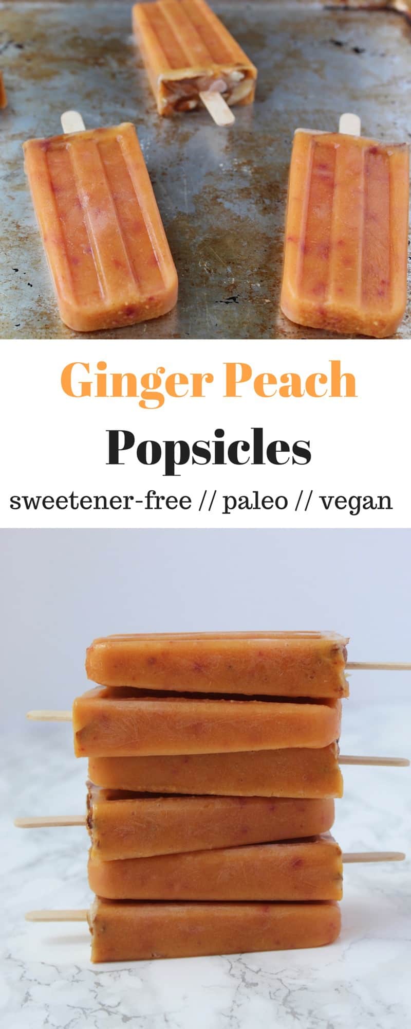 Ginger Peach Popsicles