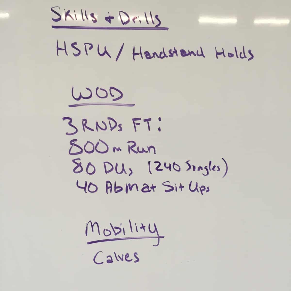 Running, Double Unders, & Sit-Ups