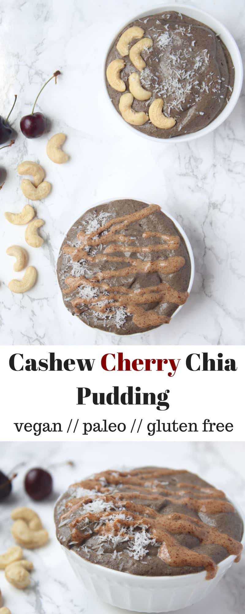 Cashew Cherry Chia Pudding