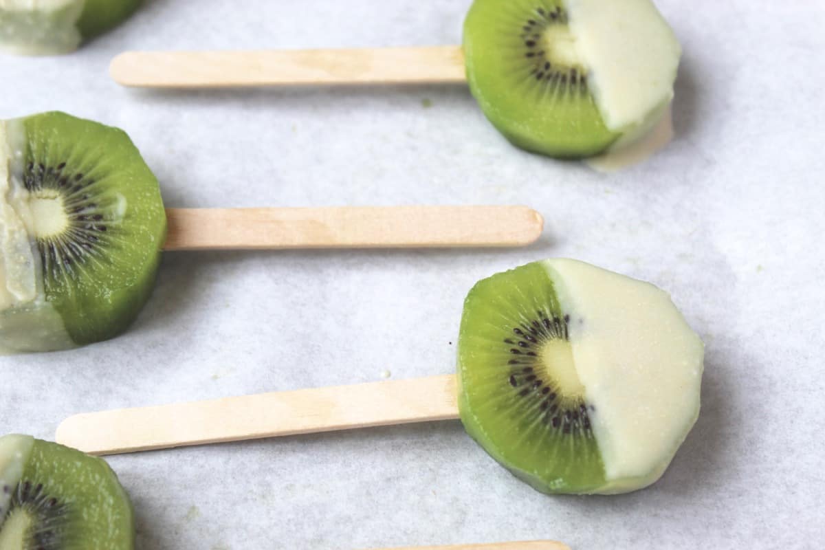 Coconut Kiwi Popsicles
