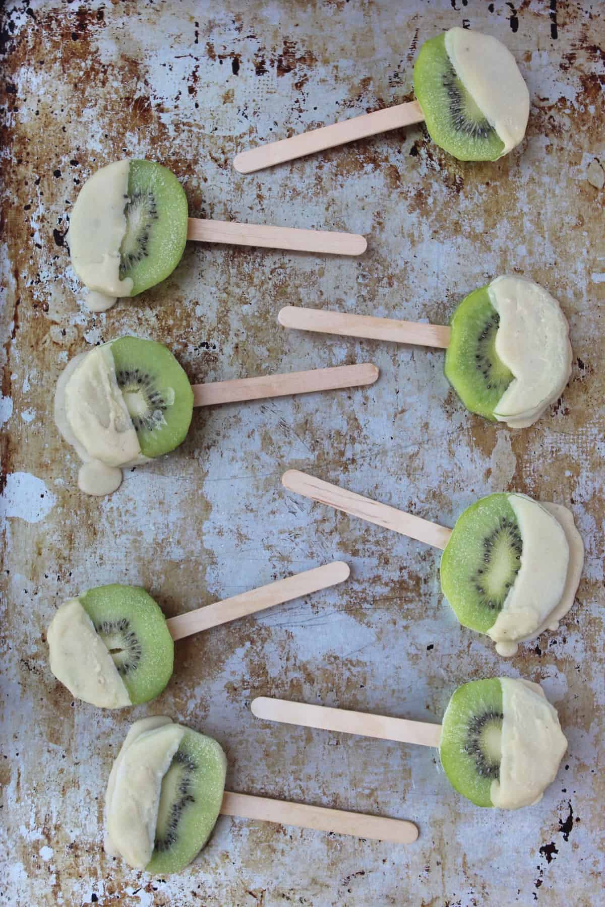 Coconut Kiwi Popsicles