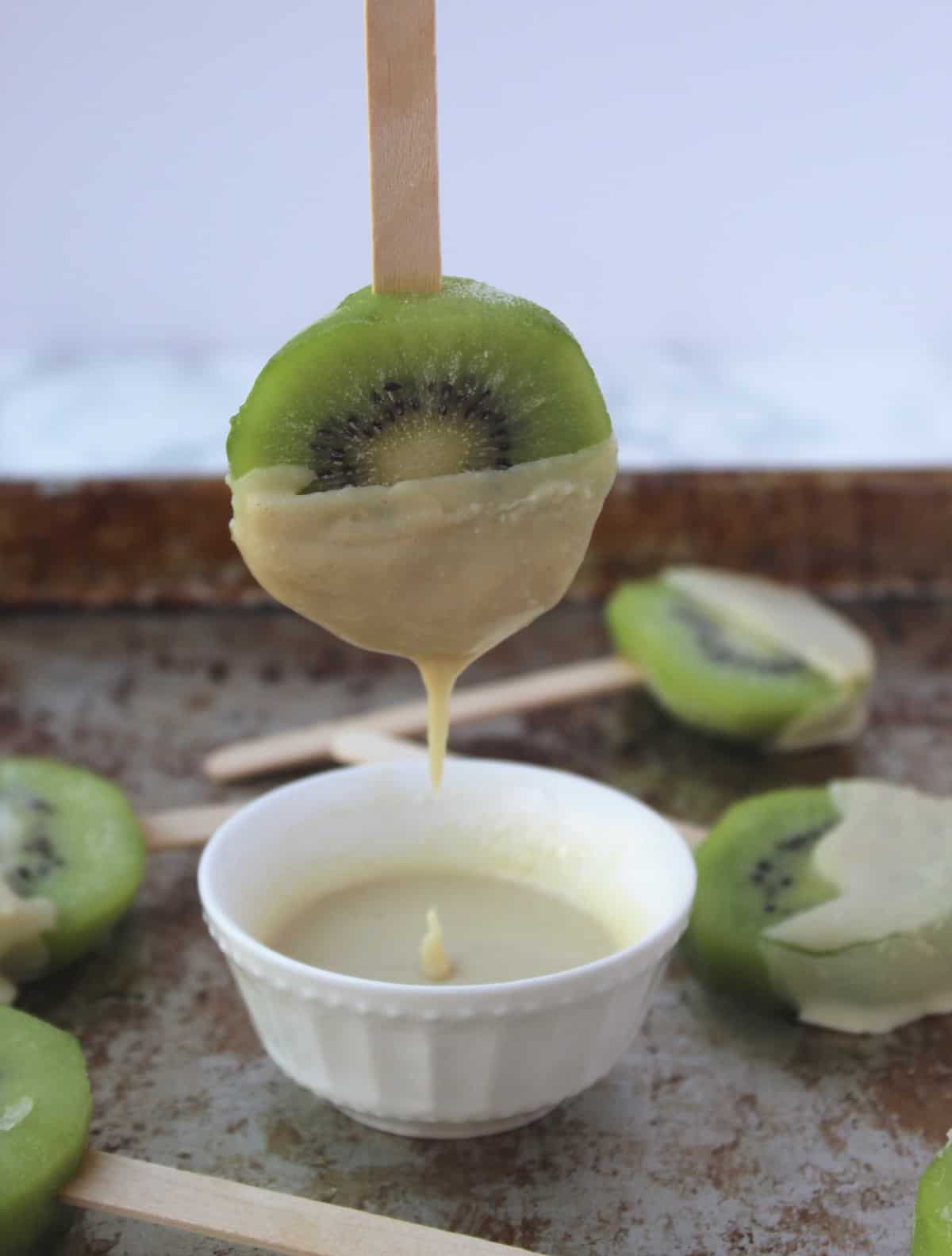 Coconut Kiwi Popsicles