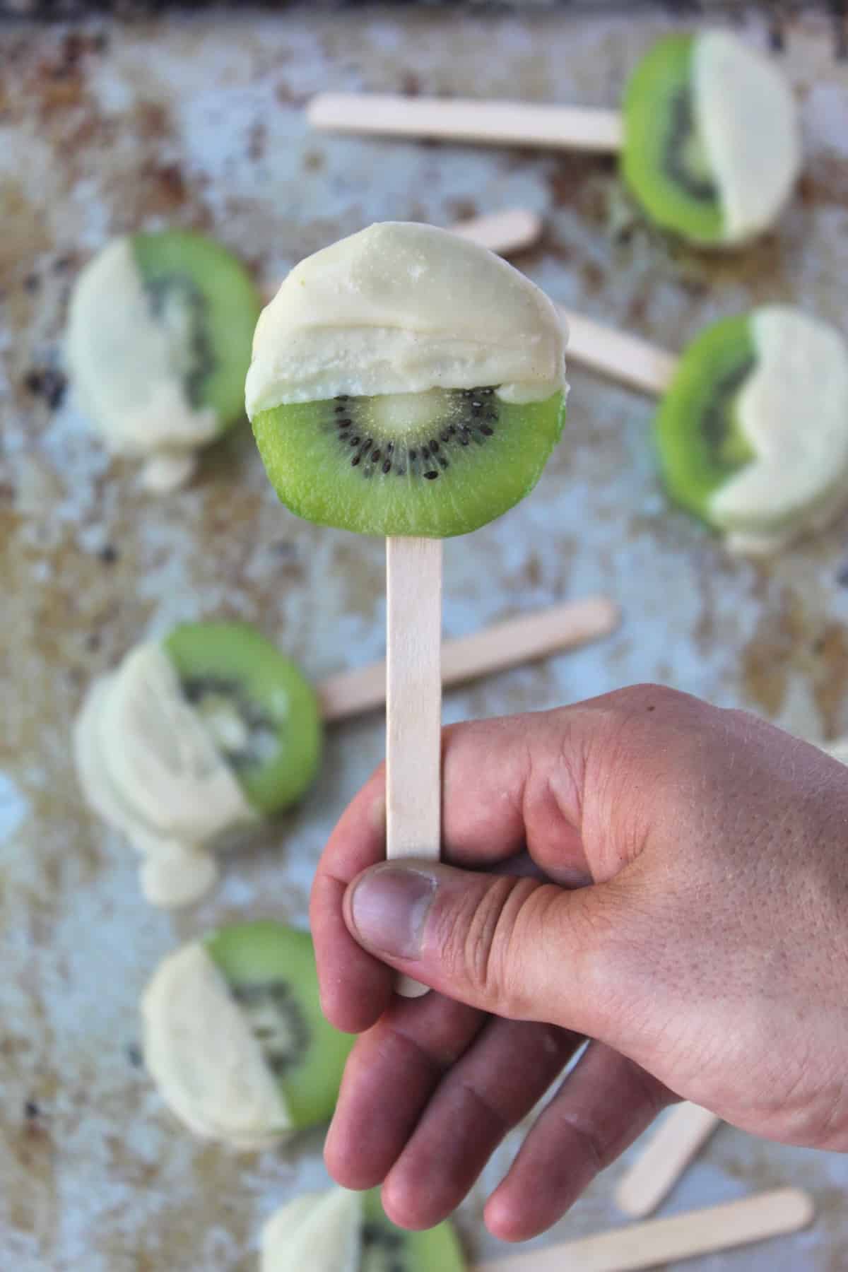 Coconut Kiwi Popsicles