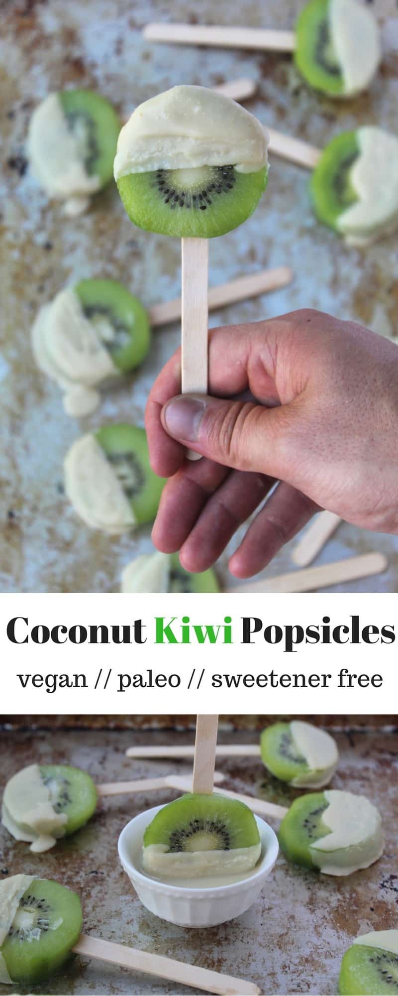 Coconut Kiwi Popsicles