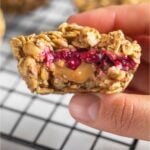 Peanut Butter & Jelly Oatmeal Cups Pinterest image