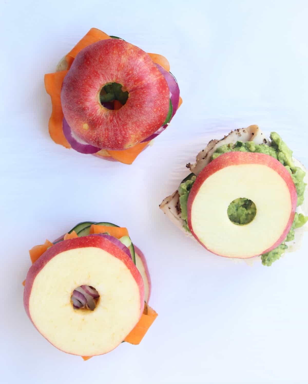 Customizable Apple Bun Sandwiches
