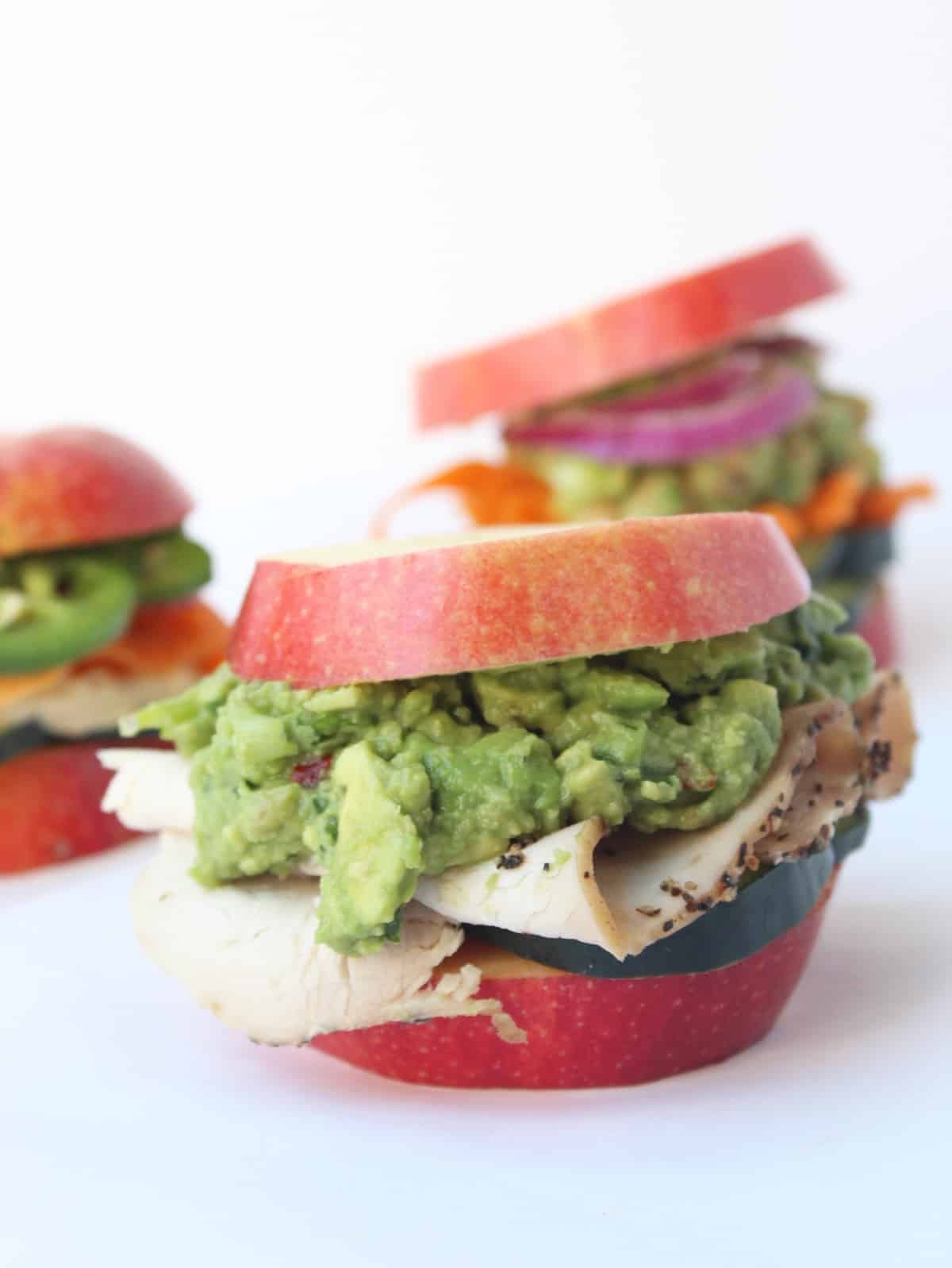Customizable Apple Bun Sandwiches