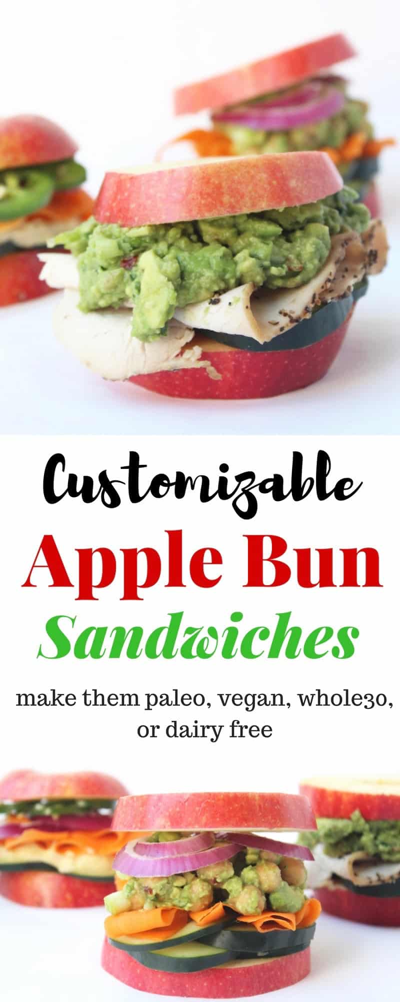 Customizable Apple Bun Sandwiches