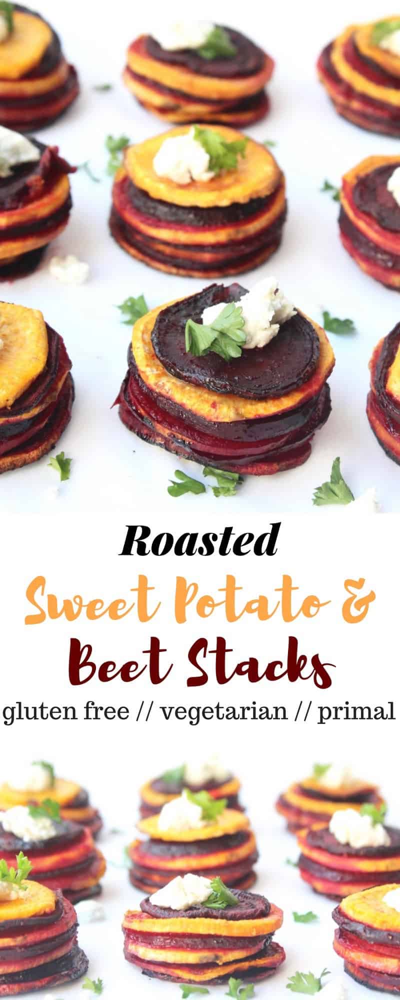 Roasted Sweet Potato & Beet Stacks