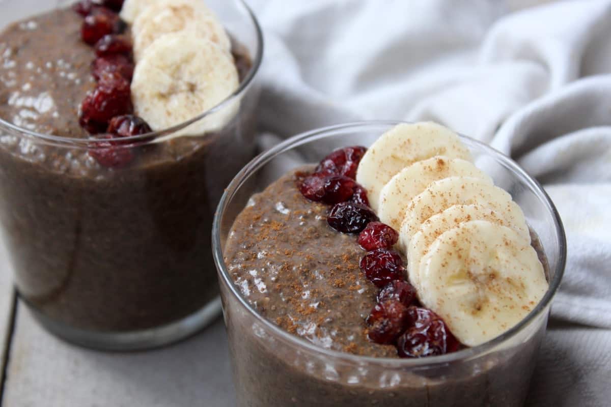 This Gingerbread Chia Pudding takes a classic holiday flavor and turns it into a gluten free, dairy free, vegan, and paleo healthy snack - Eat the Gains