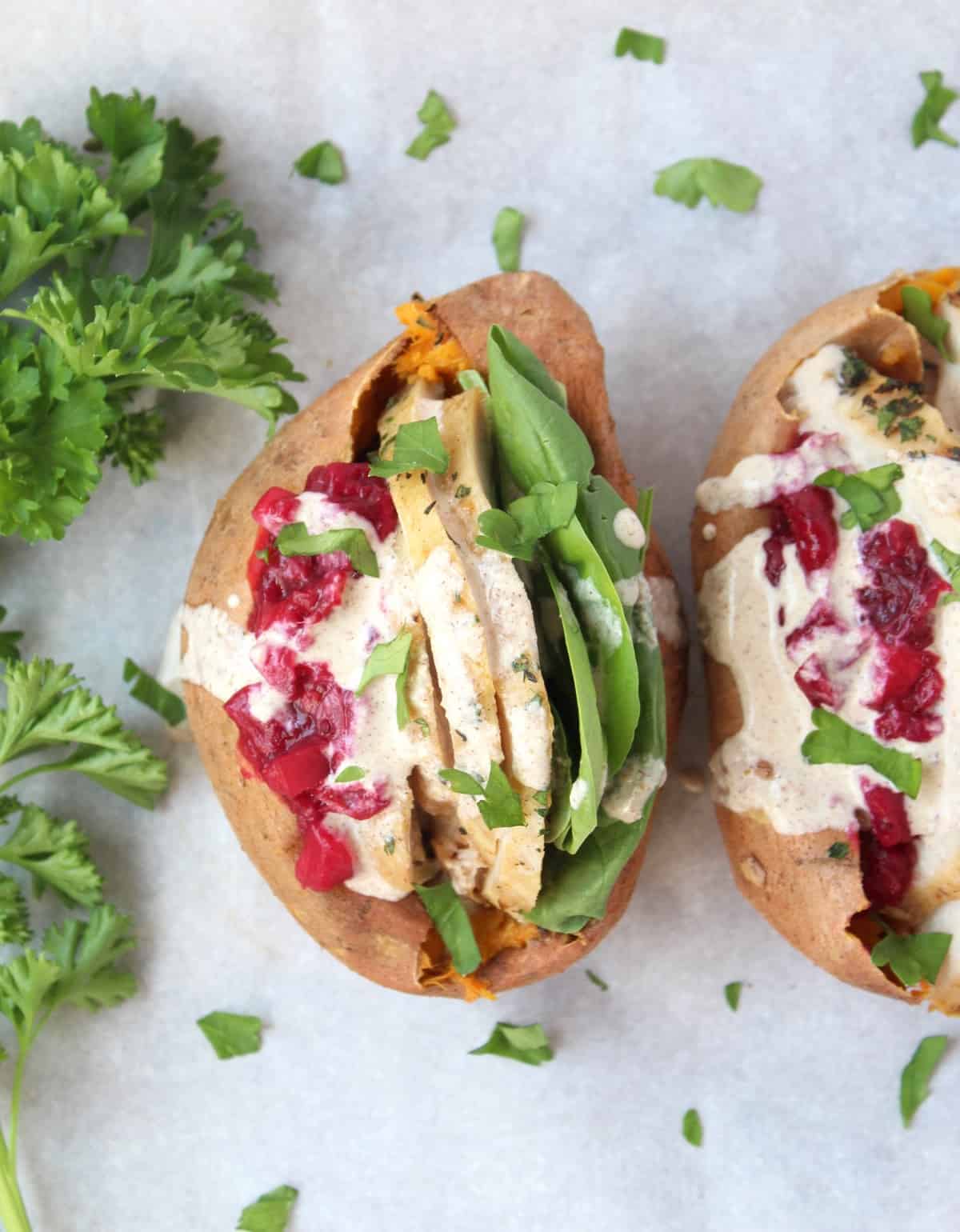 Thanksgiving Leftovers Recipe: Stuffed Sweet Potatoes