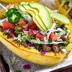 Taco Spaghetti Squash Boats Pinterest image