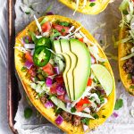 Taco Spaghetti Squash Boats Pinterest image