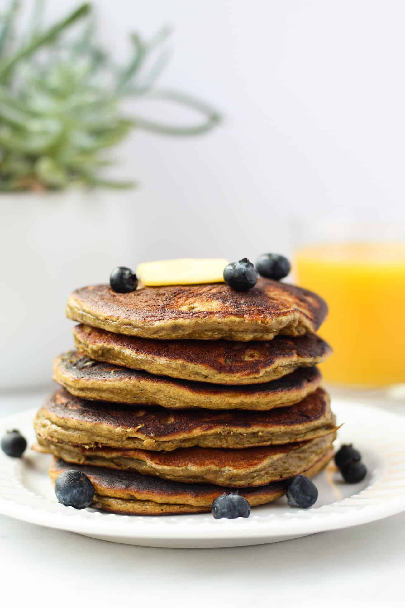 Cinnamon Plantain Protein Pancakes