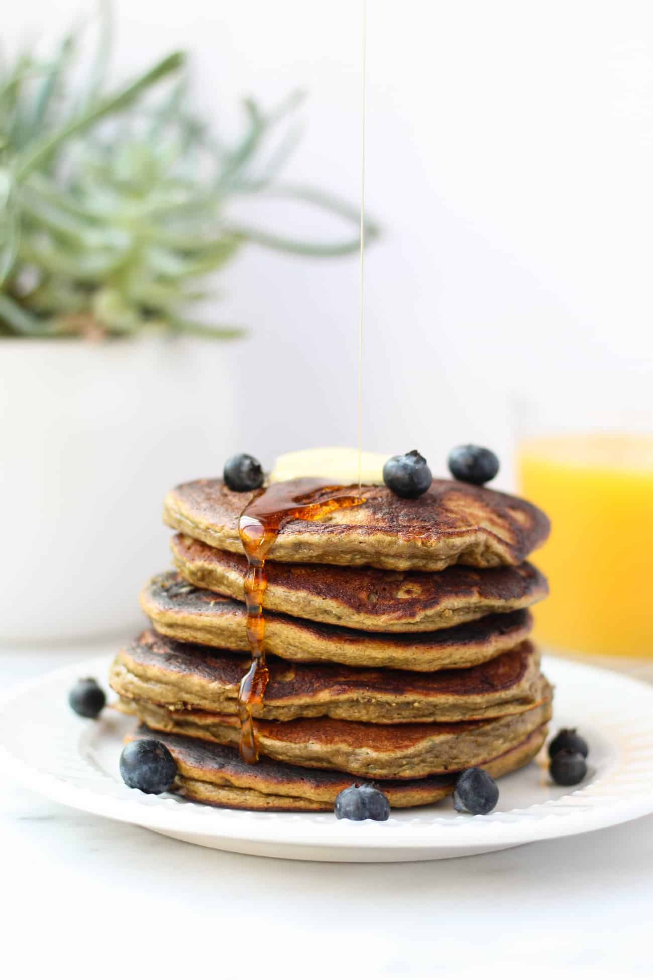 Cinnamon Plantain Protein Pancakes