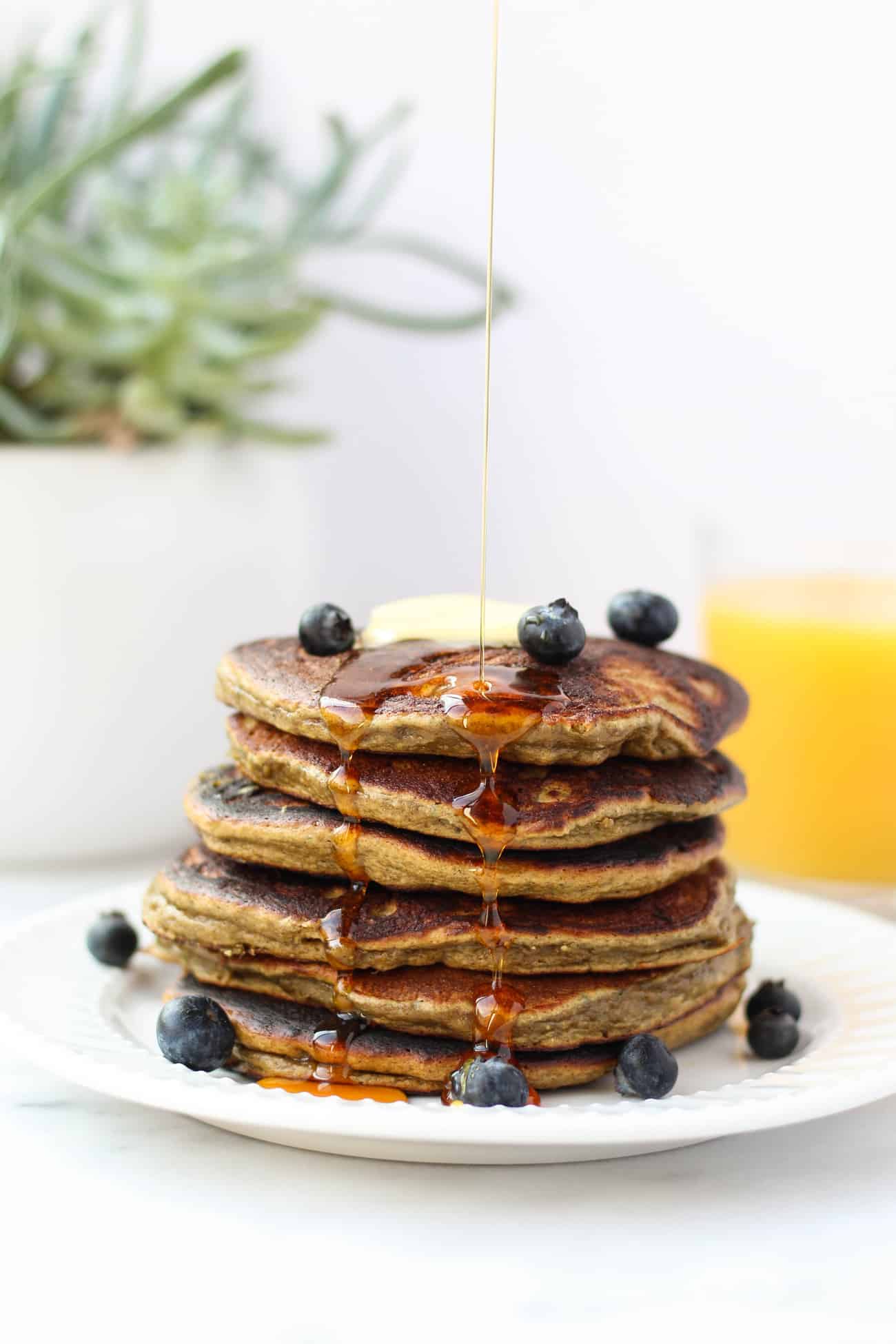 Cinnamon Plantain Protein Pancakes