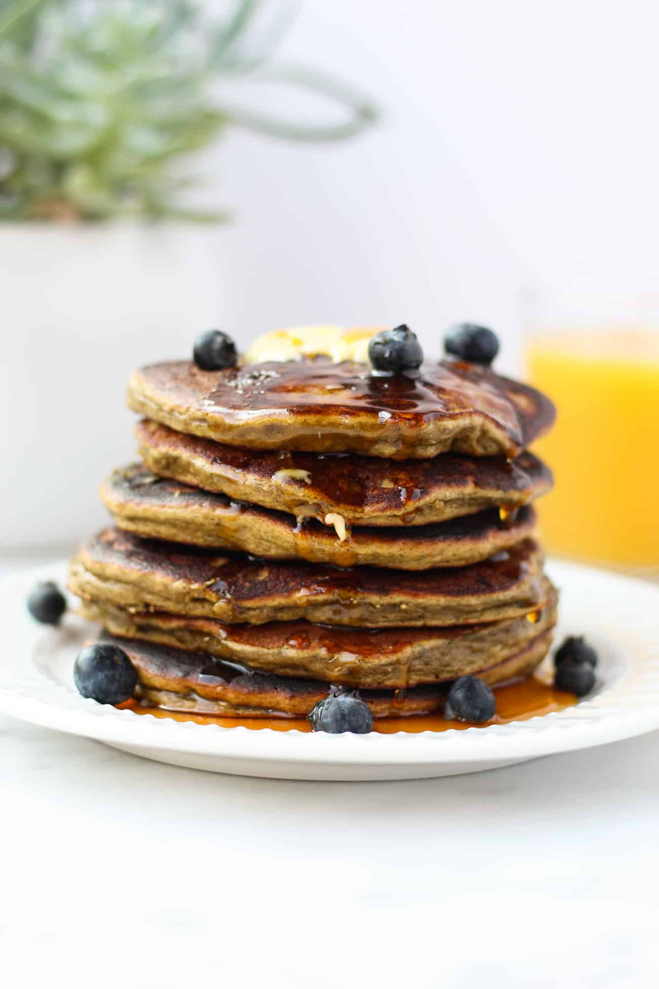 Cinnamon Plantain Protein Pancakes