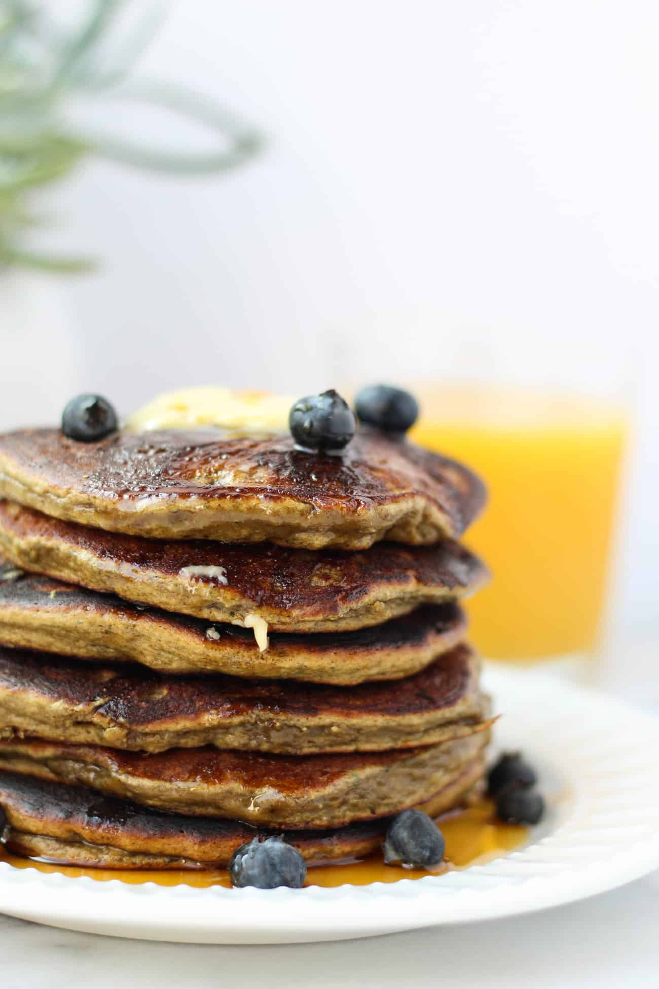 Cinnamon Plantain Protein Pancakes