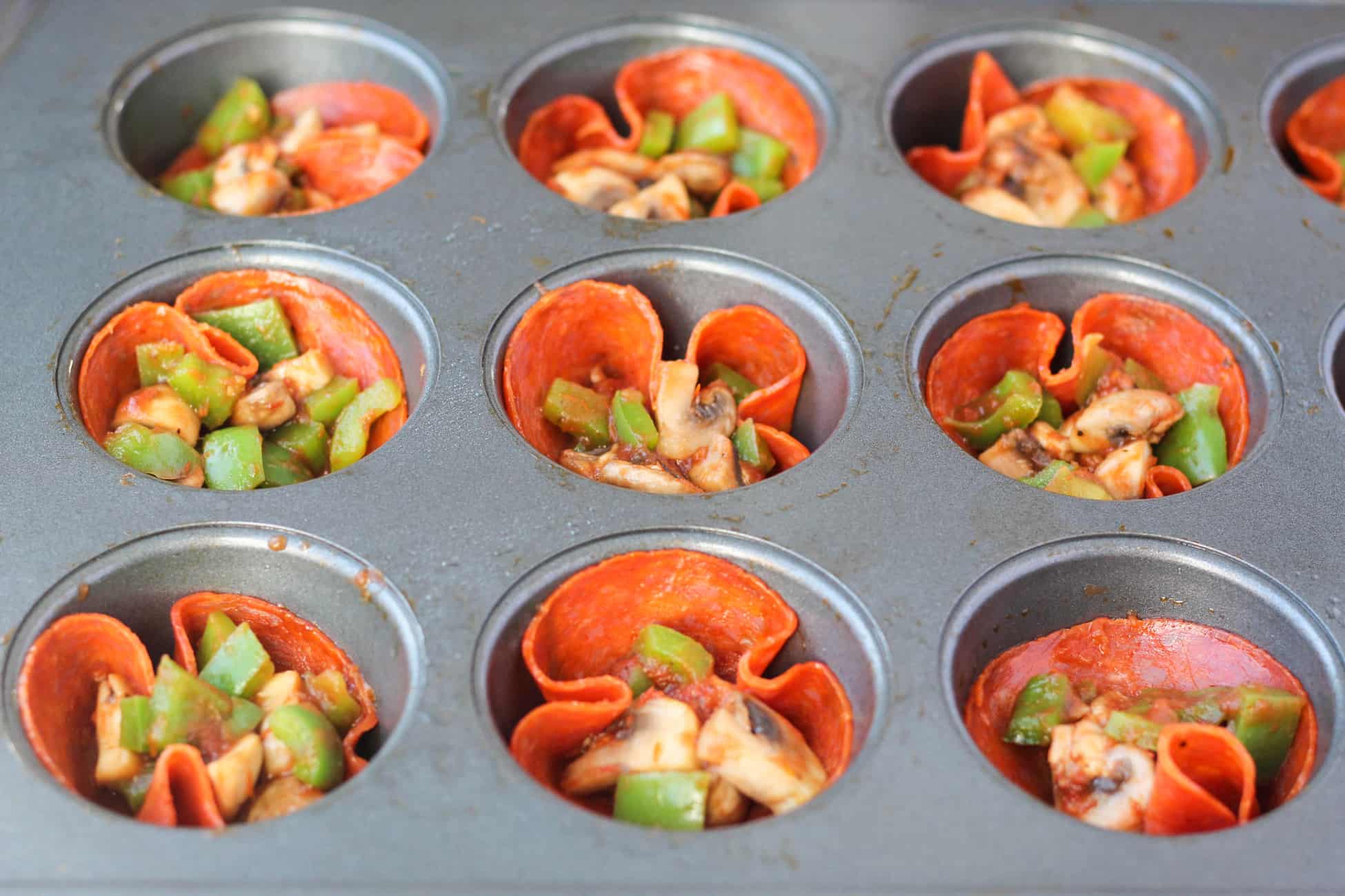 Pepperoni Pizza Egg Cups