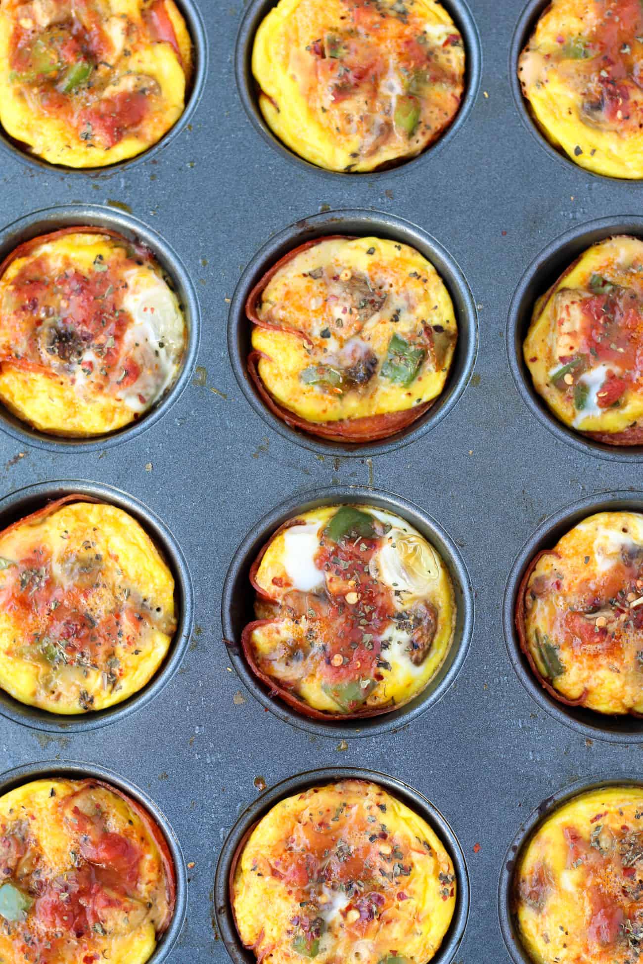 Pepperoni Pizza Egg Cups