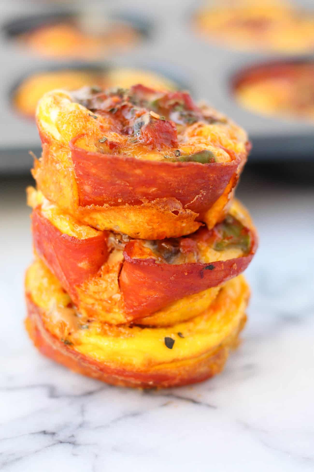 Pepperoni Pizza Egg Cups