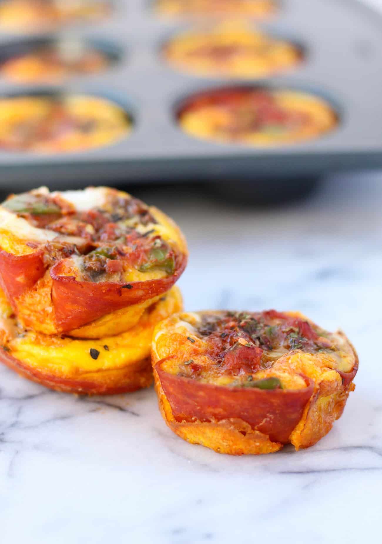 Pepperoni Pizza Egg Cups