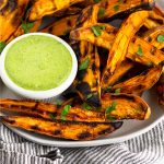 Grilled Sweet Potato Fries Pinterest image