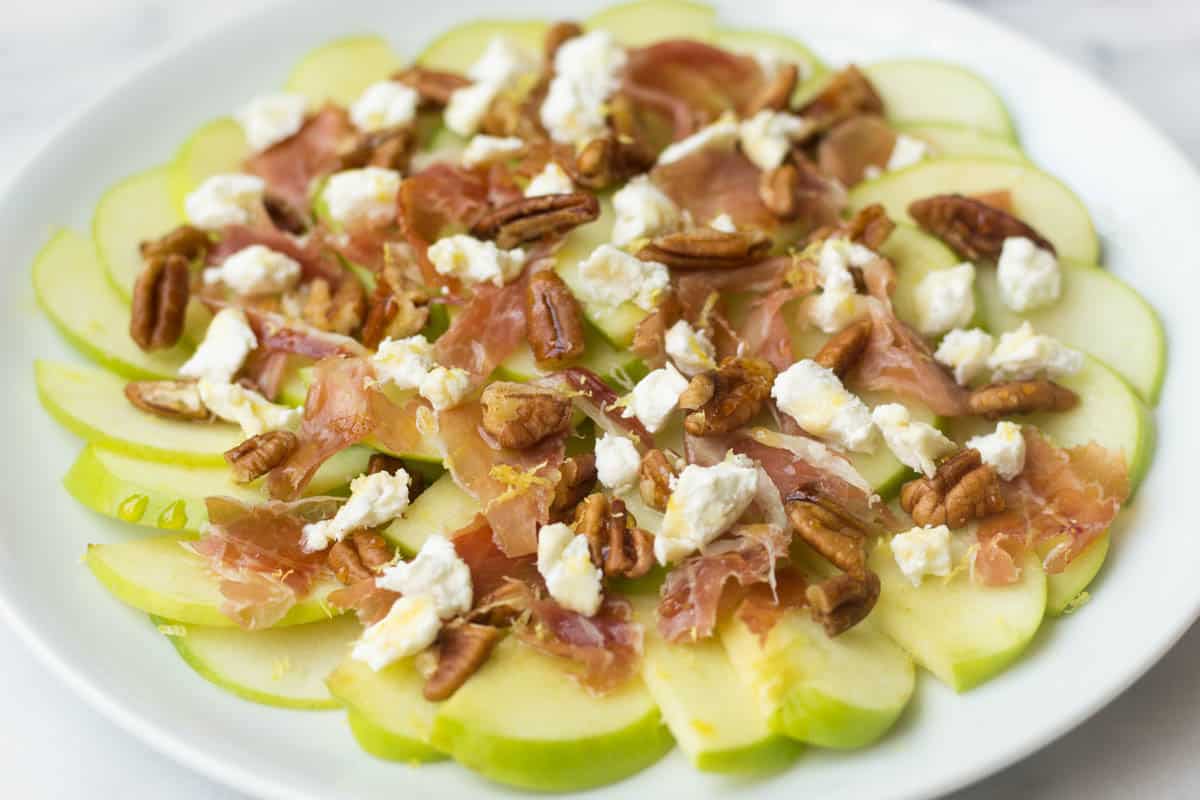 An easy fun fall recipe, these Savory Apple Nachos would be great for different occasions - an after school snack, a laid back get-together, and even a football tailgate! - Eat the Gains