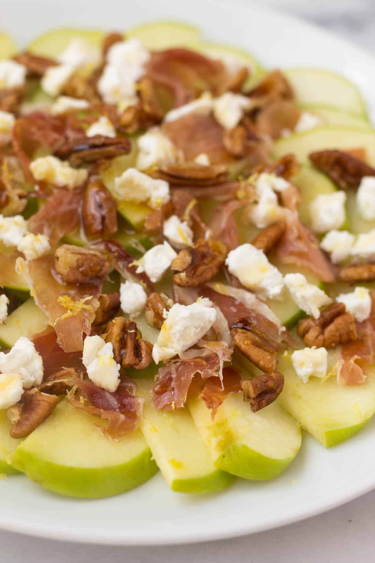 An easy fun fall recipe, these Savory Apple Nachos would be great for different occasions - an after school snack, a laid back get-together, and even a football tailgate! - Eat the Gains
